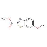 Chemical structure of methyl 6-methoxy-1,3-benzothiazole-2-carboxylate - CSSB00000023783