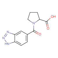 Chemical structure of 1-(1H-1,2,3-benzotriazole-5-carbonyl)pyrrolidine-2-carboxylic acid - CSSB00000687276