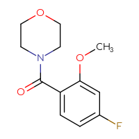 Chemical structure of 4-(4-fluoro-2-methoxybenzoyl)morpholine - CSSB02499686846