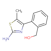 Chemical structure of [2-(2-amino-5-methyl-1,3-thiazol-4-yl)phenyl]methanol - CSSB00021458310
