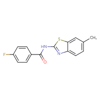 Chemical structure of 4-fluoro-N-(6-methyl-1,3-benzothiazol-2-yl)benzamide - CSSB00027968770