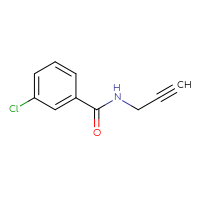 Chemical structure of 3-chloro-N-(prop-2-yn-1-yl)benzamide - CSSB00000175905