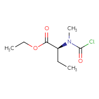 Chemical structure of ethyl (2S)-2-[(chlorocarbonyl)(methyl)amino]butanoate - CSSB14968819060