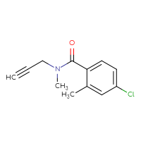 Chemical structure of 4-chloro-N,2-dimethyl-N-(prop-2-yn-1-yl)benzamide - CSSB00014032133
