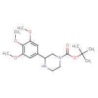 Chemical structure of tert-butyl 3-(3,4,5-trimethoxyphenyl)piperazine-1-carboxylate - CSSB00020660414