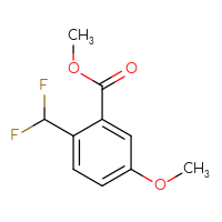 Chemical structure of methyl 2-(difluoromethyl)-5-methoxybenzoate - CSSB00035361010