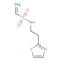Chemical structure of N-[2-(1,3-thiazol-2-yl)ethyl]ethene-1-sulfonamide - CSSB00154417396