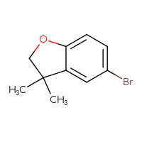 Chemical structure of 5-bromo-3,3-dimethyl-2,3-dihydro-1-benzofuran - CSSB00000731856