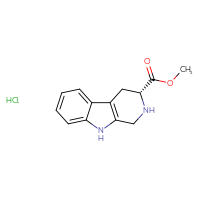 Chemical structure of methyl (3R)-1H,2H,3H,4H,9H-pyrido[3,4-b]indole-3-carboxylate hydrochloride - CSSB00000723905