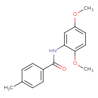 Chemical structure of N-(2,5-dimethoxyphenyl)-4-methylbenzamide - CSSB00026402020