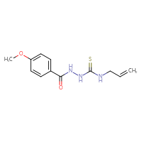 Chemical structure of 4-methoxy-N-{[(prop-2-en-1-yl)carbamothioyl]amino}benzamide - CSSB00020600022