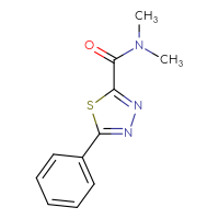 Chemical structure of N,N-dimethyl-5-phenyl-1,3,4-thiadiazole-2-carboxamide - CSSB02283617511