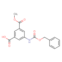Chemical structure of 3-{[(benzyloxy)carbonyl]amino}-5-(methoxycarbonyl)benzoic acid - CSSB00010985944