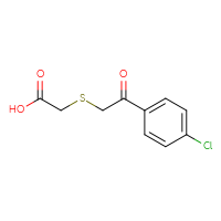 Chemical structure of 2-{[2-(4-chlorophenyl)-2-oxoethyl]sulfanyl}acetic acid - CSSB00000028993