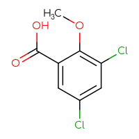 Chemical structure of 3,5-dichloro-2-methoxybenzoic acid - CSSB00000186506