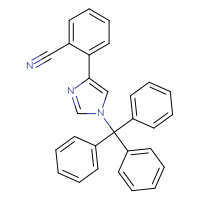 Chemical structure of 2-[1-(triphenylmethyl)-1H-imidazol-4-yl]benzonitrile - CSSB06580727907
