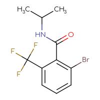 Chemical structure of 2-bromo-N-(propan-2-yl)-6-(trifluoromethyl)benzamide - CSSB01383347504