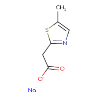 Chemical structure of sodium 2-(5-methyl-1,3-thiazol-2-yl)acetate - CSSB00000686810