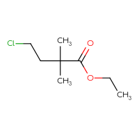 Chemical structure of ethyl 4-chloro-2,2-dimethylbutanoate - CSSB00009893824