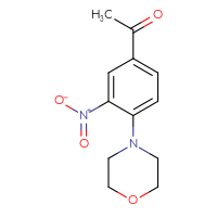 Chemical structure of 1-[4-(morpholin-4-yl)-3-nitrophenyl]ethan-1-one - CSSB00000483118