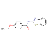 Chemical structure of N-(1,3-benzothiazol-2-yl)-4-ethoxybenzamide - CSSB00026373626