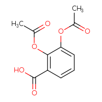 Chemical structure of 2,3-bis(acetyloxy)benzoic acid - CSSB00015367106