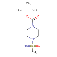 Chemical structure of tert-butyl 4-[imino(methyl)oxo-λ⁶-sulfanyl]piperazine-1-carboxylate - CSSB00102952631