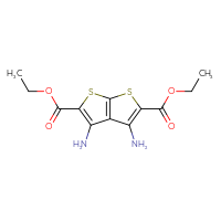 Chemical structure of 2,5-diethyl 3,4-diaminothieno[2,3-b]thiophene-2,5-dicarboxylate - CSSB00015335955