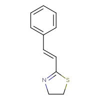 Chemical structure of 2-[(1E)-2-phenylethenyl]-4,5-dihydro-1,3-thiazole - CSSB00035736779