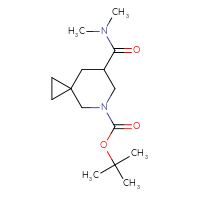 Chemical structure of tert-butyl 7-(dimethylcarbamoyl)-5-azaspiro[2.5]octane-5-carboxylate - CSSB17500986495