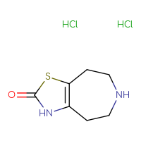 Chemical structure of 2H,3H,4H,5H,6H,7H,8H-[1,3]thiazolo[4,5-d]azepin-2-one dihydrochloride - CSSB20591797928