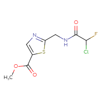 Chemical structure of methyl 2-[(2-chloro-2-fluoroacetamido)methyl]-1,3-thiazole-5-carboxylate - CSSB21332123455