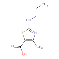 Chemical structure of 4-methyl-2-(propylamino)-1,3-thiazole-5-carboxylic acid - CSSB00000244939