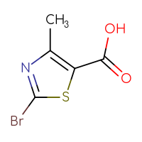 Chemical structure of 2-bromo-4-methyl-1,3-thiazole-5-carboxylic acid - CSSB00000239366