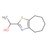 Chemical structure of 1-{4H,5H,6H,7H,8H-cyclohepta[d][1,3]thiazol-2-yl}ethan-1-ol - CSSB00011857277