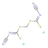 Chemical structure of dipotassium (2E,6Z)-2,6-bis(cyanoimino)-1,3,5,7-tetrathiaheptane-1,7-diide - CSSB00025761215
