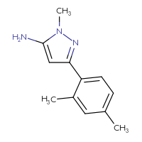 Chemical structure of 3-(2,4-dimethylphenyl)-1-methyl-1H-pyrazol-5-amine - CSSB00011267200