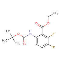 Chemical structure of ethyl 6-{[(tert-butoxy)carbonyl]amino}-2,3-difluorobenzoate - CSSB00011016616