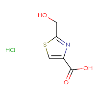 Chemical structure of 2-(hydroxymethyl)-1,3-thiazole-4-carboxylic acid hydrochloride - CSSB00015205002