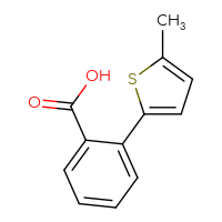 Chemical structure of 2-(5-methylthiophen-2-yl)benzoic acid - CSSB00012316602