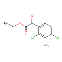 Chemical structure of ethyl 2-(2,4-dichloro-3-methylphenyl)-2-oxoacetate - CSSB06446130215