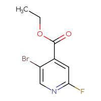 Chemical structure of ethyl 5-bromo-2-fluoropyridine-4-carboxylate - CSSB00010189756