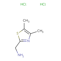 Chemical structure of 1-(4,5-dimethyl-1,3-thiazol-2-yl)methanamine dihydrochloride - CSSB00015186959