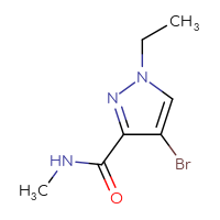 Chemical structure of 4-bromo-1-ethyl-N-methyl-1H-pyrazole-3-carboxamide - CSSB00103285284