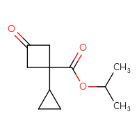 Chemical structure of propan-2-yl 1-cyclopropyl-3-oxocyclobutane-1-carboxylate - CSSB06628987203