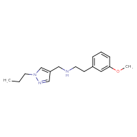 Chemical structure of [2-(3-methoxyphenyl)ethyl][(1-propyl-1H-pyrazol-4-yl)methyl]amine - CSSB00025812153