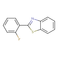 Chemical structure of 2-(2-fluorophenyl)-1,3-benzothiazole - CSSB00000007030