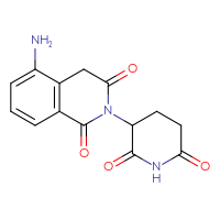 Chemical structure of 5-amino-2-(2,6-dioxopiperidin-3-yl)-1,2,3,4-tetrahydroisoquinoline-1,3-dione - CSSB20621662620