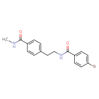 Chemical structure of 4-{2-[(4-bromophenyl)formamido]ethyl}-N-methylbenzamide - CSSB03258586844