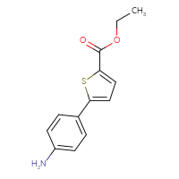 Chemical structure of ethyl 5-(4-aminophenyl)thiophene-2-carboxylate - CSSB00133440224